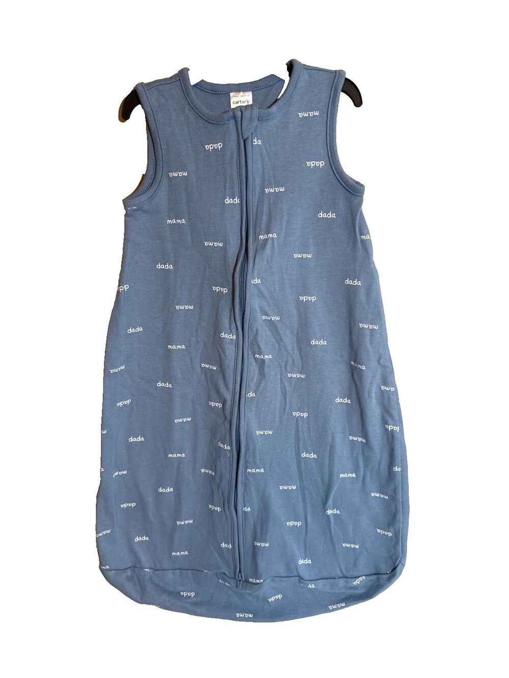 Carter’s 6-9m Blue Mama Dada Cotton Sleep Sack Baby Unisex Bottom Zip 1036